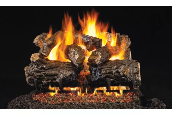 Real Fyre Burnt Rustic Oak Listed Log Set