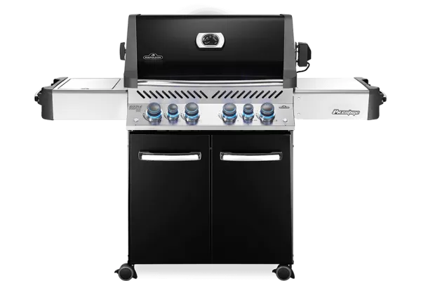 Napoleon Prestige 500 Black Gas Grill with Infrared Side and Rear Burners