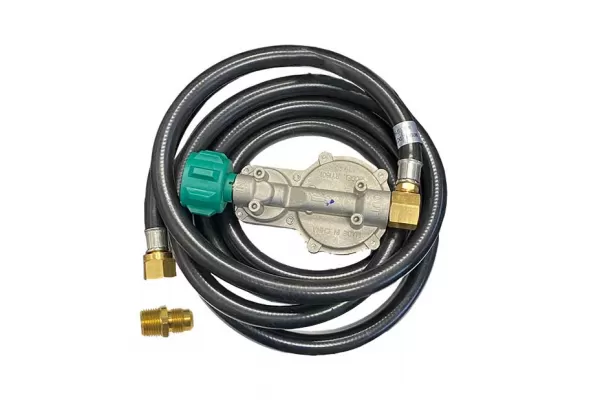 Fire Magic 10 Foot Propane Extension Hose and 2 Stage Regulator with Elbow Fitting