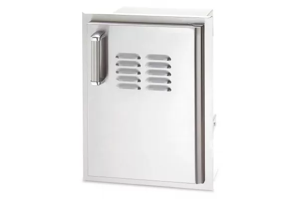 Fire Magic Flush Mounted 20 x 14 Single Access Door With Tank Tray with Louvered Door with Soft Close System, Right Hinge