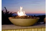 American Fyre Designs 24-inch Black Lava Marseille Fire Bowl