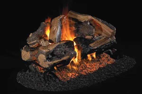 Real Fyre Charred Rugged Split Oak See-Thru Logs Only