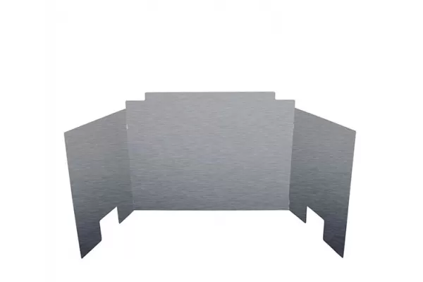 Real Fyre Three-Panel Contemporary Fyreback Satin Stainless