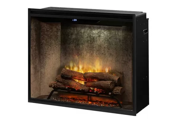 Dimplex Revillusion 42-inch Built-in Firebox with Glass Pane and Plug Kit, Weathered Concrete (RBF42WCG)