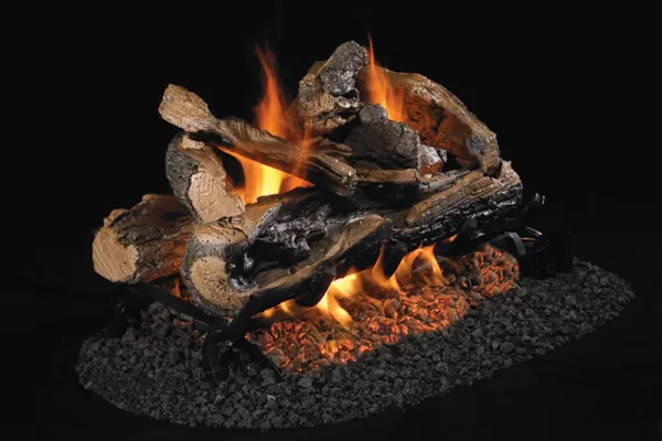 Real Fyre Rugged Split Oak See-Thru Gas Logs Only