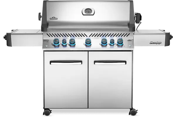 Napoleon Prestige 665 Stainless Steel Gas Grill with Infrared Side and Rear Burners