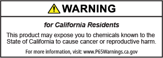 Prop 65 warning